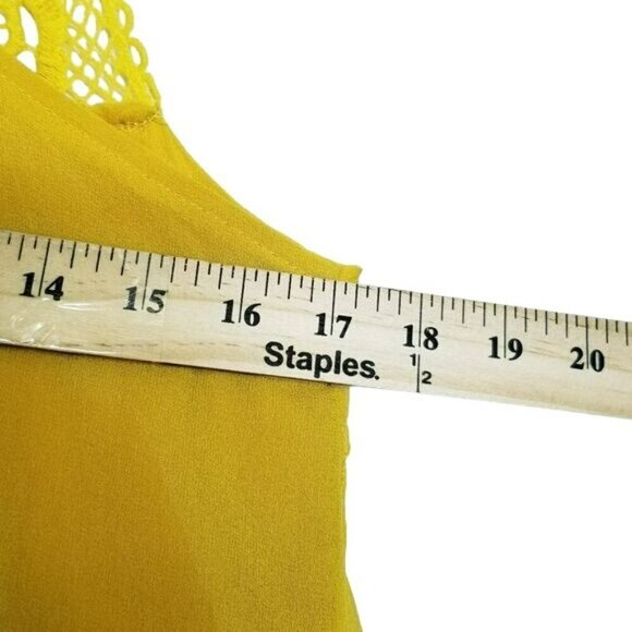 Sundance tank top sheer‎ silk crochet ruffle tiered keyhole button back Medium - Picture 6 of 12